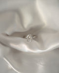 Oval Cut - Moissanite Solitaire ring - silver - S952